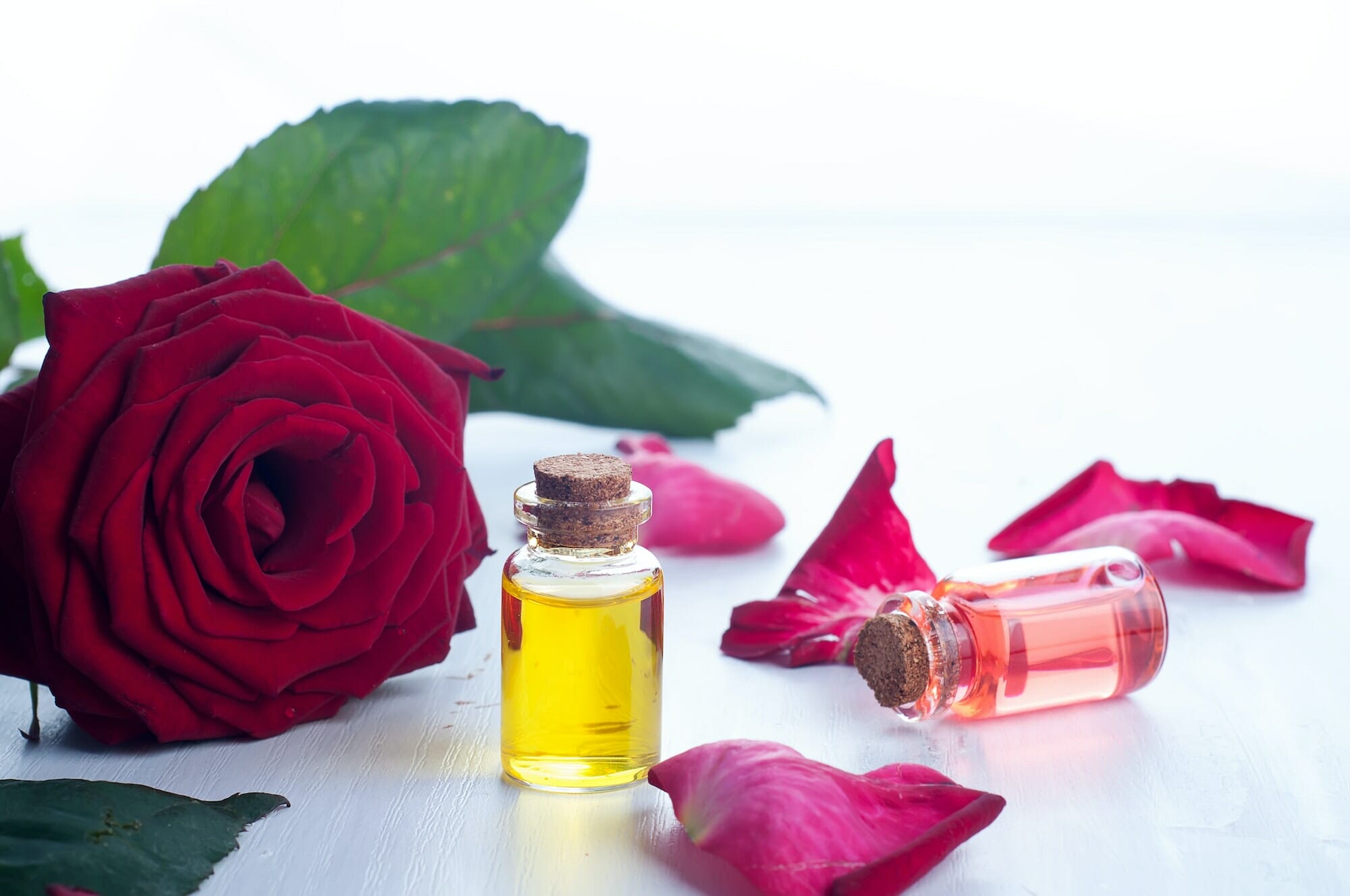 Bottles of Essential Oil for Aromatherapy